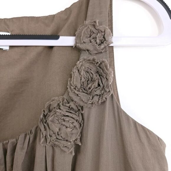 LOFT Gray Sleeveless Fit & Flair Midi Dress Size 8 - Picture 4 of 10